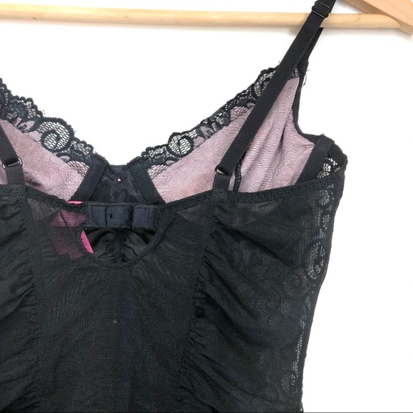 Vintage Betsey Johnson Rose Mesh Lace Corset Bra M - Picture 12 of 14